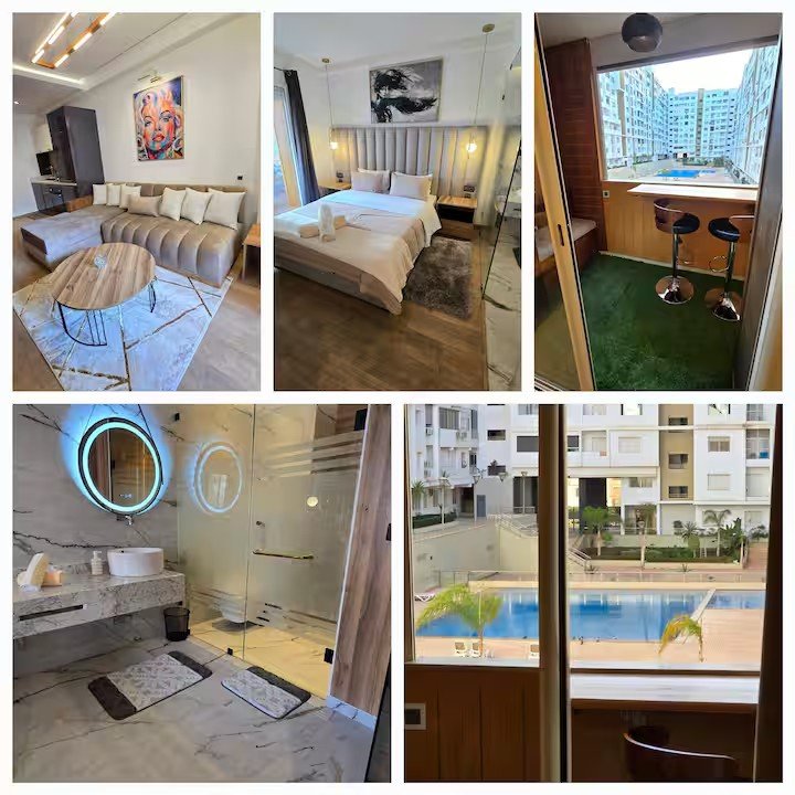 Évasion de Luxe - Vue Piscine — 1 chambres, Agadir — Coin Du Ciel