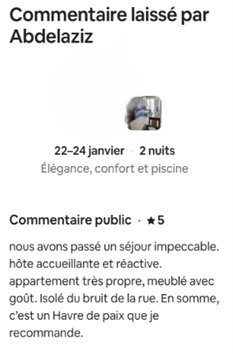 Avis client Airbnb